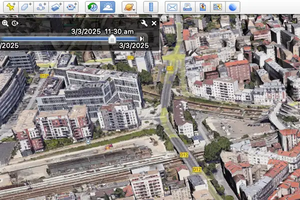 Capture d'écran de google Earth