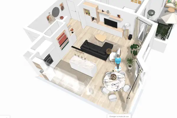 Capture d'écran HomeByMe, appartement meublé
