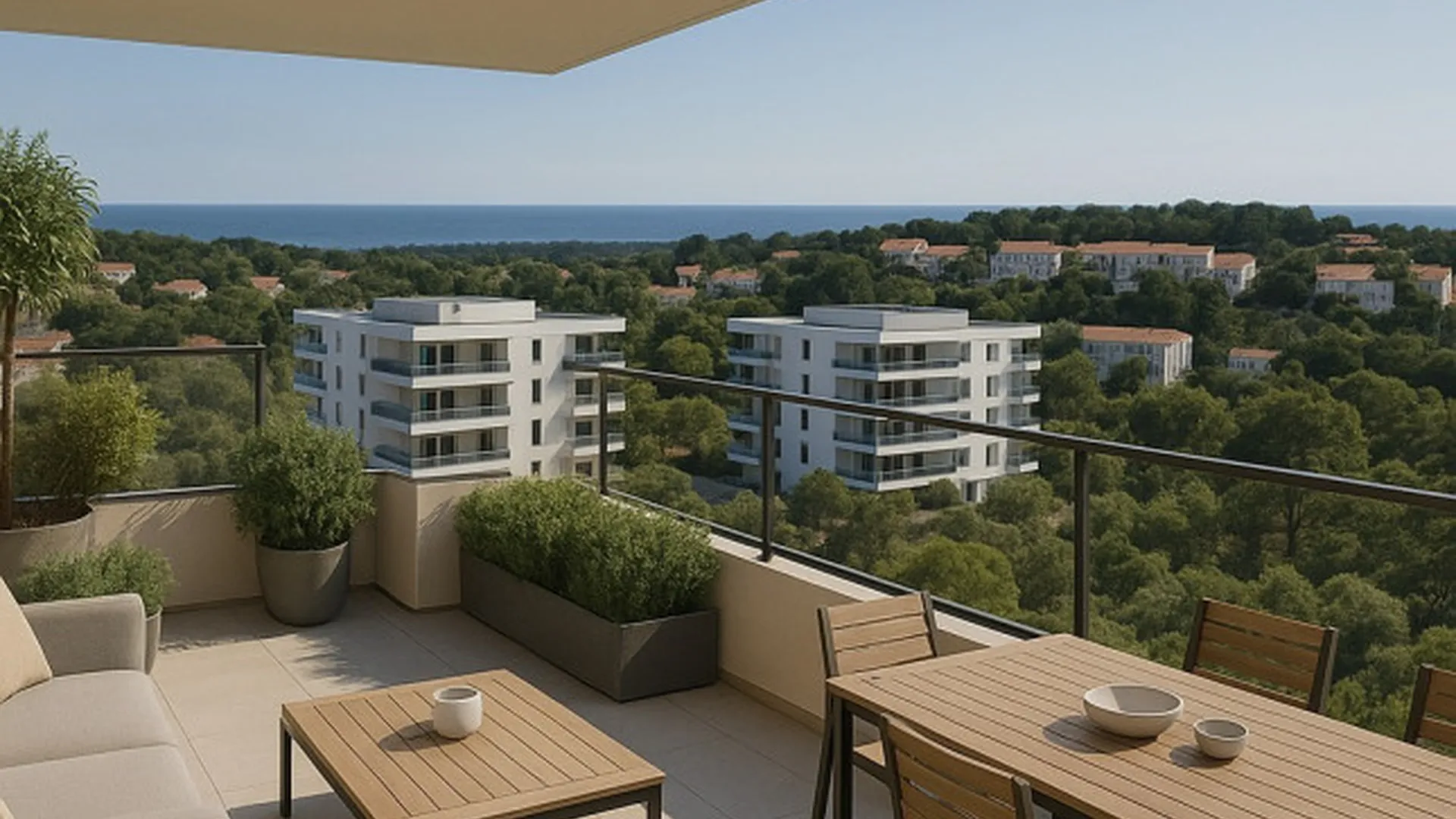 Les hauts de boulouris - du t2 à la villa sur le toit